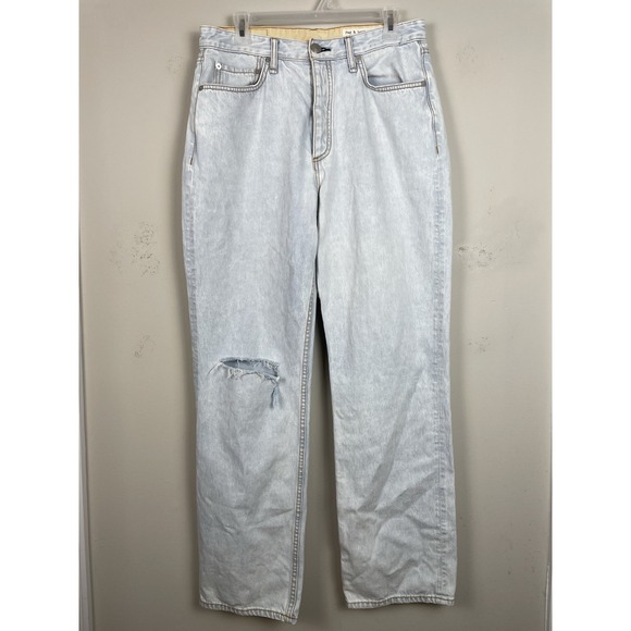 NEW Rag & Bone Alex High-Rise Straight Jeans Women's 31 Light Wash Primrose Blue - Picture 2 of 8